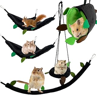 Hamac pour hamster cachette pour petits animaux ensemble de couchage suspendu en peluche