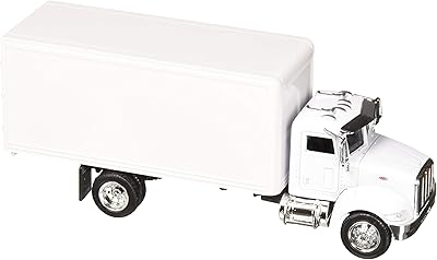 Newray 15803d 1:43 utility peterbilt 335 box truck blanc