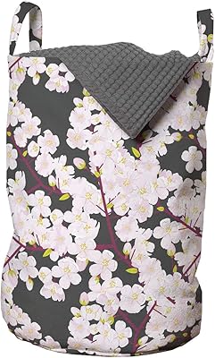 Sac à linge lunar cherry lunar, motif continu de branches florales botaniques japonaises, panier avec poignées de fermeture à cordon pour le linge, 13" x 19", gris rose. DIAYTAR COTE D'IVOIRE est une boutique en ligne généraliste qui propose plus de 300 000 références de produits, faisant d'elle la boutique leader en Cote d'Ivoire. Elle offre une large gamme de produits pour répondre aux besoins de ses clients. Avec une telle variété de choix, les clients peuvent trouver tout ce dont ils ont besoin en un seul endroit.