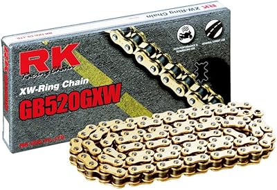 Chaîne rk racing gb 520gxw-116 (chaîne 520) gold 116, anneau xw tout-terrain haute