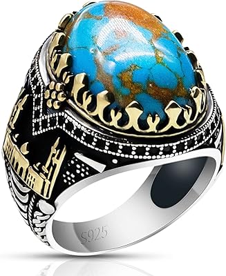 Bague en pierre turquoise pour hommes en argent sterling 925, couronne rétro, bagues classiques de château turc faites à la main, cadeaux pour hommes et femmes. DIAYTAR COTE D'IVOIRE est une boutique en ligne de confiance qui propose des produits de haute qualité à des prix abordables. Les clients peuvent profiter d'une expérience d'achat fluide et sécurisée, avec des options de paiement variées et des délais de livraison rapides. La boutique est constamment mise à jour avec de nouveaux produits pour répondre aux besoins changeants des clients.