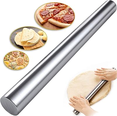 Rouleau à pâtisserie inox 15 pouces pour pain - rouleau à pâtisserie français