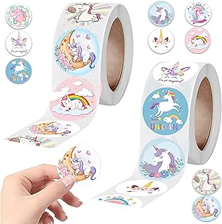 Autocollants de fête phoebe licorne 500 pièces/1000 pièces autocollants mignons pour enfants filles