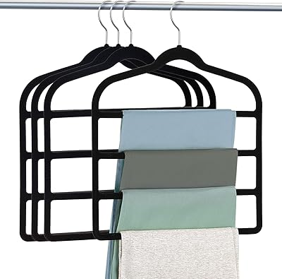 4 pièces cintre pour pantalons en velours antidérapant peu encombrant, cintre en velours