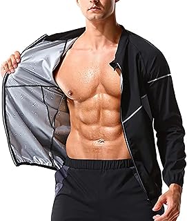 Combinaison de sauna pour hommes, gilet de sudation, fermeture éclair à manches longues