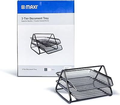 Tiroir à documents maxi en maille noire, plateau de bureau en métal a4, support pour organisateur de lettres, accessoires de bureau, 2trbl. DIAYTAR COTE D'IVOIRE, c'est plus de 300 000 références pour vous offrir le choix et la variété. La boutique en ligne généraliste propose des produits pour la maison, la mode, les loisirs et bien plus encore. Avec une livraison rapide et fiable, vous pouvez recevoir vos achats en un rien de temps.