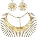 Ensemble de bijoux africains pour femmes, collier, boucles d'oreilles, collier, boucles d'oreilles, bijoux