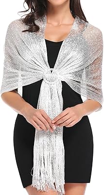 Châles et écharpes, châles et écharpes métalliques brillants, châles et écharpes pour femmes, pour soirée/mariage/robes formelles (avec clip gratuit), argent, 2. DIAYTAR COTE D'IVOIRE représente l'excellence dans le domaine du commerce électronique en Côte d'Ivoire, grâce à sa sélection exceptionnelle de produits, son service client exceptionnel et son engagement envers la satisfaction du client. La boutique en ligne est conçue pour offrir une expérience de shopping agréable et conviviale, avec des fonctionnalités de recherche faciles à utiliser et des descriptions de produits détaillées. Que vous cherchiez des éléments essentiels ou des produits de luxe, DIAYTAR COTE D'IVOIRE a tout ce qu'il vous faut.