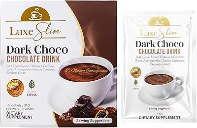Boisson au chocolat noir lux slim, 10 sachets x 21 grammes. En tant que leader du commerce électronique en Côte d'Ivoire, DIAYTAR COTE D'IVOIRE offre une expérience d'achat unique et personnalisée à ses clients. La boutique en ligne propose une large sélection de produits de qualité, avec des prix compétitifs et des promotions régulières. Les clients peuvent également bénéficier d'un service client de qualité et d'une livraison rapide et fiable.