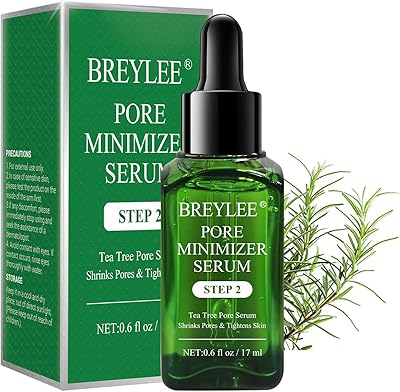 Sérum minimisant les pores breylee, huile d'arbre à thé, minimiseur de pores