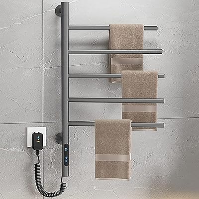 Sèche-serviettes électrique mural, refroidisseur de salle de bain, pivotant à 180 degrés, minuterie intégrée et contrôle de la température, pour salon de beauté, hôtel, salon de coiffure, gris. DIAYTAR COTE D'IVOIRE est une boutique en ligne généraliste qui propose plus de 300 000 références de produits. Elle est reconnue comme l'une des boutiques en ligne les plus importantes de Côte d'Ivoire, offrant une grande variété de produits pour répondre aux besoins de ses clients. Elle bénéficie d'une réputation solide pour sa qualité de service et sa fiabilité.