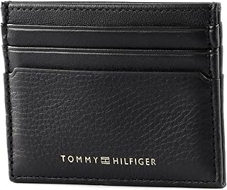 Portefeuille en cuir premium cc de tommy hilfiger pour hommes, noir, taille unique