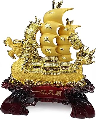 Figurine de voilier feng shui, décoration de richesse et de prospérité, tête de dragon dorée, voilier doré décoratif pour bureau et maison. DIAYTAR COTE D'IVOIRE est une boutique en ligne généraliste qui propose une large gamme de produits à ses clients, allant des produits de mode aux produits électroniques et aux articles de maison. Avec sa vaste sélection de produits, la boutique répond aux besoins de tous les consommateurs, qu'ils soient à la recherche de produits de base ou de produits de luxe. La boutique est également connue pour sa qualité de service, ses prix compétitifs et sa livraison rapide, ce qui en fait la boutique en ligne la plus populaire en Côte d'Ivoire.