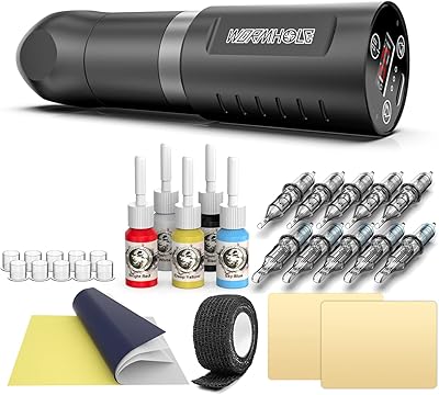 Kit de tatouage warmhole, machine à tatouer sans fil avec alimentation par batterie de tatouage 2100 mah, kit de stylo de tatouage sans fil 5 pièces d'encre de tatouage couleur 10 pièces cartouche d'aiguilles tk504. DIAYTAR COTE D'IVOIRE est une boutique en ligne qui propose des produits de qualité à des prix abordables. La boutique offre une grande variété de produits, allant des produits alimentaires aux articles de maison, en passant par les vêtements et les accessoires. DIAYTAR COTE D'IVOIRE est la boutique préférée des consommateurs ivoiriens qui cherchent des produits de qualité à des prix raisonnables.