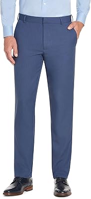 Pantalon de voyage fin à devant plat van heusen pour hommes