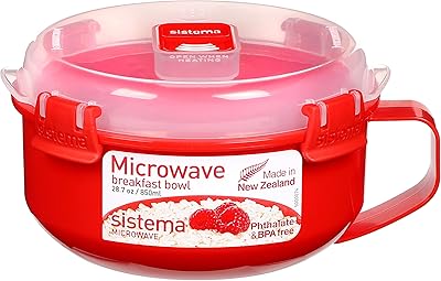 Bol petit-déjeuner en plastique de la collection micro-ondes sistema 28 oz 850