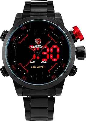 Montre de sport led shark pour hommes avec affichage de la date