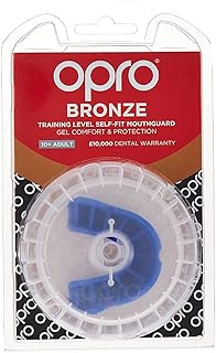 Protège-dents adulte auto-ajustable upro - protège-dents de niveau formation avec revêtement durable, bleu