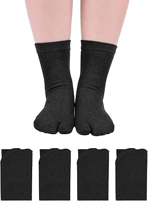 4 paires de tongs chaussettes tabby chaussettes à bout fendu hommes femmes fournitures
