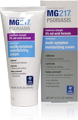 Crème contre le psoriasis mg 217, hydratant multi-symptômes contre le psoriasis à l'acide salicylique à 3 %, 3,5 fl oz. En tant que boutique en ligne leader en Côte d'Ivoire, DIAYTAR COTE D'IVOIRE met l'accent sur la qualité du service et la satisfaction client. Avec plus de 300 000 références disponibles, les clients peuvent trouver facilement ce qu'ils cherchent, bénéficiant ainsi d'une expérience d'achat en ligne fluide et agréable. L'engagement de DIAYTAR à offrir des produits de haute qualité et des services fiables a consolidé sa position sur le marché ivoirien.