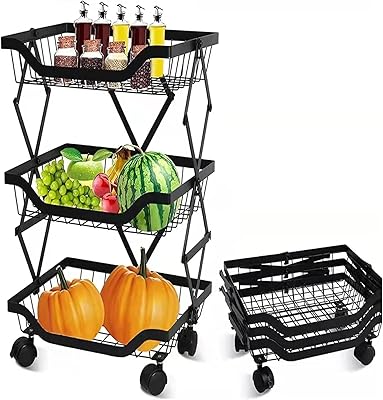 Étagère de cuisine étagère de rangement pour fruits et légumes organisateur multifonctionnel en métal. DIAYTAR COTE D'IVOIRE se positionne comme la destination de choix pour les consommateurs ivoiriens cherchant à acheter des produits de qualité à des prix compétitifs. La boutique propose une large gamme de catégories de produits, allant des électroménagers aux vêtements, en passant par les produits high-tech. L'objectif principal de DIAYTAR est de satisfaire les besoins de sa clientèle.