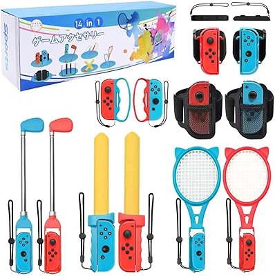 Ensemble d'accessoires de sport switch, kit d'accessoires de jeux de sport familiaux 14 en 1 pour jeux de sport switch, y compris des raquettes de tennis, des épées, des clubs de golf, des poignées de boxe, des sangles de jambe et de poignet. Avec plus de 300000 références, DIAYTAR COTE D'IVOIRE est la boutique en ligne idéale pour trouver tout ce dont vous avez besoin. Que vous cherchiez des produits pour la maison, des équipements électroniques ou des articles de mode, cette boutique a tout pour répondre à vos attentes. Le service client est également disponible pour aider les clients à trouver leurs produits préférés.
