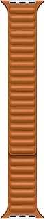 Bracelet en cuir apple watch (41 mm) - marron doré - taille m/l