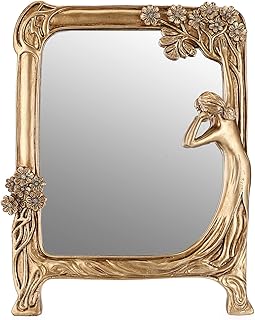 Miroir de courtoisie luxorio 2 en 1 en résine avec cadre doré antique avec support - petit miroir de décoration murale avec cadre de beauté vintage - miroir de maquillage ovale rétro. DIAYTAR COTE D'IVOIRE se positionne comme la boutique en ligne leader en Côte d'Ivoire, offrant une vaste sélection de produits pour répondre aux besoins diversifiés de sa clientèle. De la mode émergente aux produits culturels locaux, en passant par les produits de grande consommation, DIAYTAR COTE D'IVOIRE propose une expérience de shopping riche et variée, avec des options de paiement flexibles et une livraison efficace dans tout le pays. Le but est de rendre l'expérience d'achat en ligne accessible et agréable pour tous.