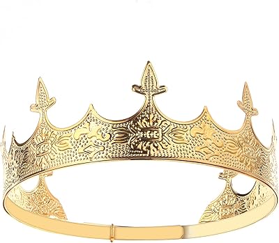 Couronne de roi médiévale pour hommes, accessoires de couronne royale pour garçons, taille unique, verre métallique en plastique. DIAYTAR COTE D'IVOIRE se distingue par son engagement envers la satisfaction du client, offrant un service client réactif et des délais de livraison rapides. Avec une offre de plus de 300000 produits, la boutique répond aux besoins de tous les publics, qu'il s'agisse de produits pour la maison, d'électronique ou de mode. Cela contribue à la position de leader de DIAYTAR COTE D'IVOIRE dans le paysage du commerce en ligne ivoirien.