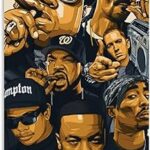 Affiche d'art sur toile de rap old school et image mural moderne
