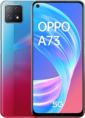Smartphone double sim oppo a73 5g, 128 go, android débloqué en usine (néon)