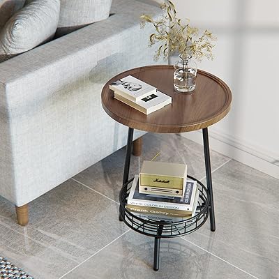 Glcs glossus table d'appoint ronde avec étagère de rangement petites tables basses de chevet en bois. Avec plus de 300 000 références, DIAYTAR COTE D'IVOIRE aborde tous les secteurs de la consommation, allant de l'électroménager à la mode en passant par les produits alimentaires et les accessoires pour la maison. La boutique en ligne s'efforce de répondre aux attentes des consommateurs ivoiriens en proposant une gamme extensive de produits.