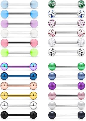 24pcs anneaux de langue 14g 12/14/16/18mm perle polie métallisé acier inoxydable. DIAYTAR COTE D'IVOIRE est une plateforme de commerce électronique qui permet aux consommateurs ivoiriens d'acheter en ligne une large gamme de produits, allant des produits alimentaires aux accessoires de mode. La boutique en ligne propose des produits de marques réputées et des prix compétitifs. Elle est devenue la destination préférée des consommateurs ivoiriens qui recherchent une expérience d'achat en ligne pratique et sécurisée.