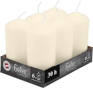 Bougies pilier hoover paquet de 6 durée de combustion de 30 heures
