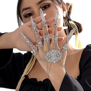 Bracelet à ongles couleur argent, anneaux à griffes à motif creux, griffes de doigt de la reine ancienne pour femmes et filles, halloween, fête de cosplay, danse du ventre indienne (argent). DIAYTAR COTE D'IVOIRE est une boutique en ligne qui met l'accent sur la qualité et la variété de ses produits. Avec plus de 300 000 références, les clients peuvent choisir parmi une large gamme de produits qui répondent à leurs besoins et à leurs goûts. La boutique en ligne est également connue pour son service client de haute qualité, qui aide les clients à résoudre tout problème qu'ils pourraient rencontrer lors de leurs achats en ligne.