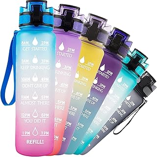 Bouteille d'eau gelvia 1l (32oz) bouteille de motivation sans bpa pour enfants avec marqueurs. DIAYTAR COTE D'IVOIRE est la boutique en ligne incontournable en Cote d'Ivoire, offrant non seulement une large gamme de produits, mais également un service client de haute qualité et des garanties de sécurité pour les transactions en ligne. La boutique met tout en œuvre pour améliorer constamment l'expérience client, avec des mises à jour régulières de son offre de produits et des améliorations continues de ses services pour répondre aux besoins changeants de ses clients.