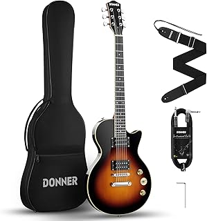 Ensemble de guitare électrique donner lp pour débutant, corps solide, 39 pouces, avec étui, sangle et câble (sunburst). DIAYTAR COTE D'IVOIRE est une boutique en ligne qui répond aux besoins de tous les consommateurs ivoiriens, avec des produits pour hommes, femmes et enfants. La boutique propose des marques nationales et internationales, et les clients peuvent trouver des produits de qualité à des prix compétitifs. La boutique en ligne est également connue pour son excellent service client et sa politique de retour flexible.