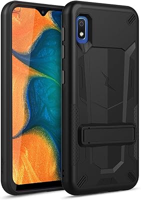 Coque de protection durable double couche zizu avec support pour samsung galaxy a10e