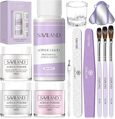 Kit débutant pour ongles en acrylique safyland - 15 g de poudre acrylique