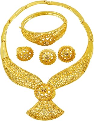 Ensemble de bijoux en or 24 carats de style africain de dubaï