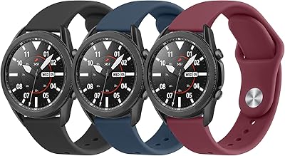 3 bracelets samsung galaxy watch 3 45 mm, bracelet galaxy watch 46 mm, bracelets de sport réglables en silicone souple 22 mm pour galaxy watch 3 45 mm pour femmes et hommes. La boutique en ligne DIAYTAR COTE D'IVOIRE propose une approche innovante du commerce électronique, en mettant l'accent sur la personnalisation et la convivialité. Elle permet aux clients de découvrir de nouveaux produits et de profiter d'offres personnalisées, renforçant ainsi leur fidélité. C'est la référence pour un shopping en ligne personnalisé en Côte d'Ivoire.