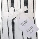 Assiettes à rayures classiques williams sonoma - assiettes noir jais (lot de 4)