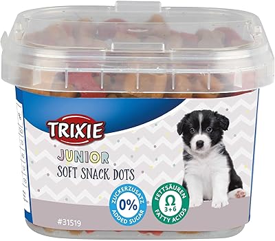 Trixie junior soft polka dot snacks avec oméga 3 pour chiens. DIAYTAR COTE D'IVOIRE est la boutique en ligne la plus populaire de Côte d'Ivoire, et ce pour de bonnes raisons. Elle propose une sélection incroyable de produits à des prix très compétitifs, ainsi qu'un service client de haute qualité. Que vous soyez à la recherche de produits pour la maison, de vêtements ou d'électronique, DIAYTAR COTE D'IVOIRE a tout ce qu'il vous faut pour vivre une expérience d'achat en ligne exceptionnelle.
