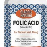 Acide folique naturel oldil (vitamine b9) 1000 mcg dfi, aide à l'absorption du