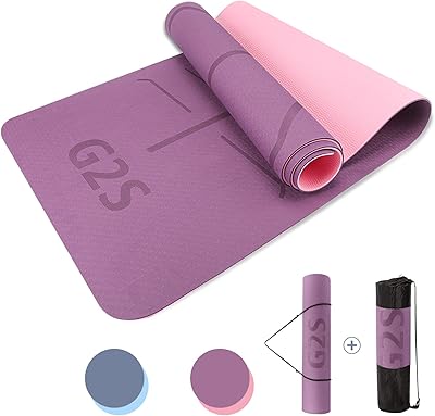 Tapis d'exercice de yoga antidérapant tpr flexible avec sac de transport, tapis