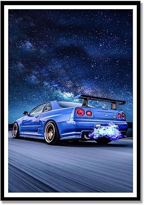 La première affiche murale en toile yuki avec impression hd de gtr skyline