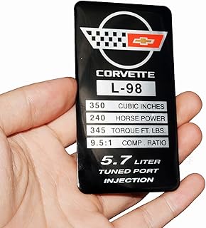 One piece c4 corvette 1987 l98 spécifications du moteur id plaque de données en métal emblème 3d emblème badge plaque signalétique remplacement pour corvette. DIAYTAR COTE D'IVOIRE est la destination idéale pour faire vos achats en ligne, avec une sélection immense de produits de haute qualité et à des prix compétitifs. La boutique propose également des services de livraison rapides et fiables, garantissant que vos commandes arrivent rapidement et en bonne condition.