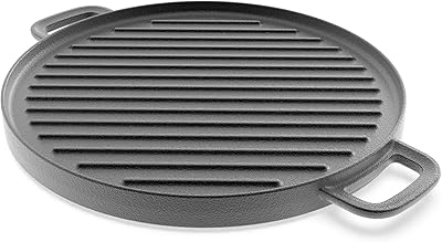 Poêle à griller double face en fonte massive tescoma 617016 | poêle lisse