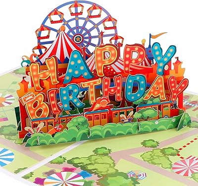 Carte d'anniversaire pop-up 3d, carte de vœux d'anniversaire pop-up faite à la main