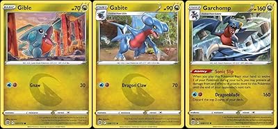 Garchomp 109/172 étoiles brillantes - lot de 3 cartes evolution pokémon - type dragon. DIAYTAR COTE D'IVOIRE est le partenaire idéal pour faire des achats en ligne en Côte d'Ivoire, avec une équipe dédiée à la satisfaction client. Elle propose une gamme exhaustive de produits pour tous les goûts et les besoins. La livraison rapide et fiable est assurée.